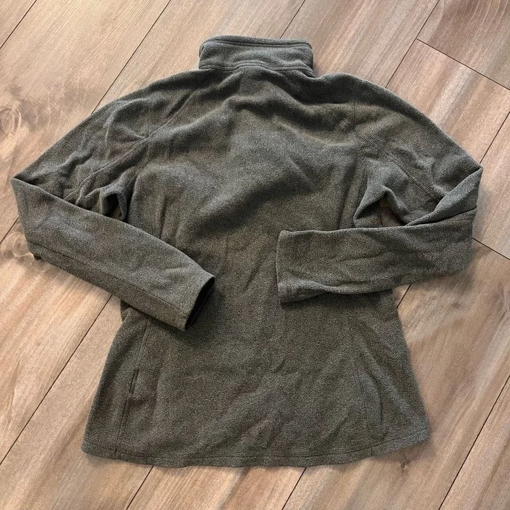 North Face Grey Fleece‎ Quarterzip Jacket Women Small